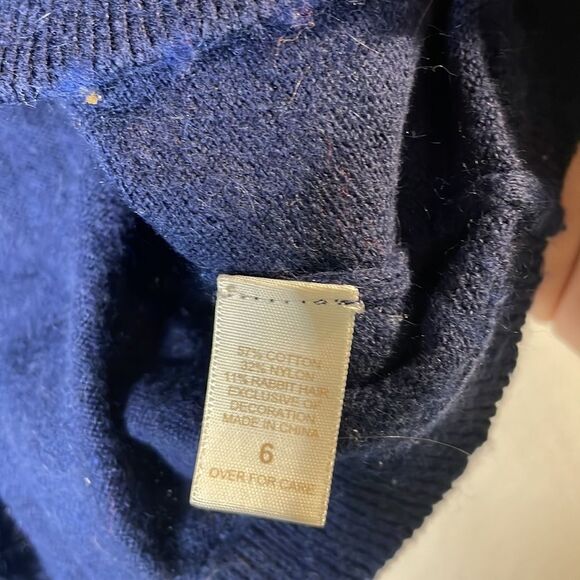 Navy Blue Short Sleeve Cropped Cardigan - Picture 7 of 10